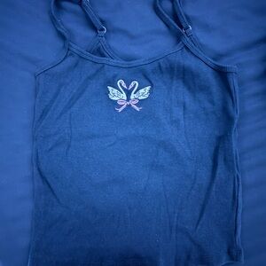 Hollister Navy Camisole with Swan Design